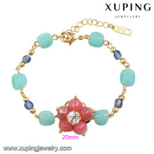 74587 Xuping nuevo diseñado encanto pulsera de oro de las mujeres